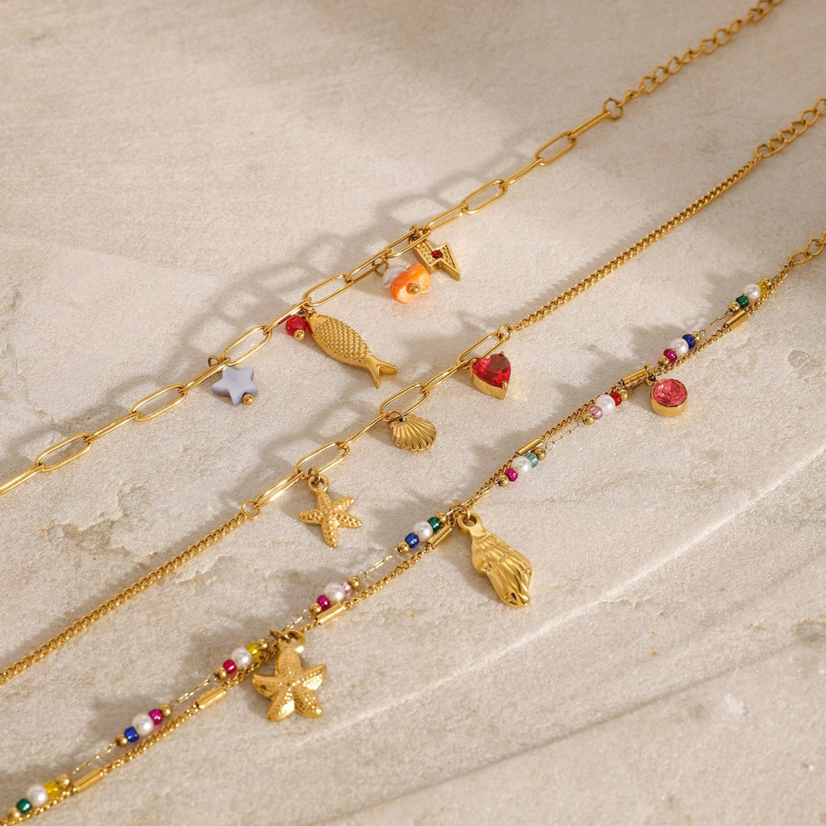 18K Gold Personalized Chain Bracelet — Stainless Steel