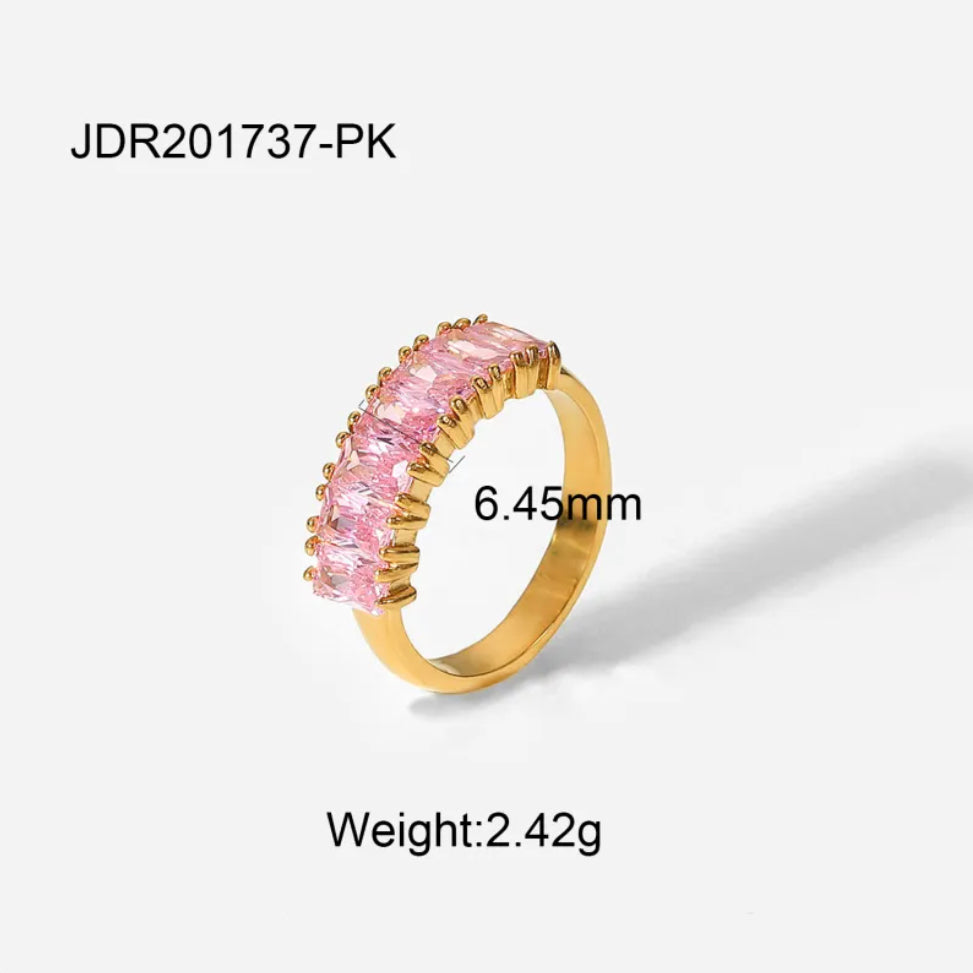 18K Gold-Plated Stainless Steel Love Ring