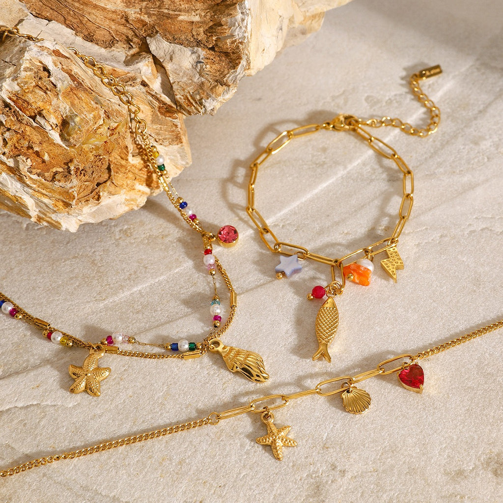18K Gold Personalized Chain Bracelet — Stainless Steel