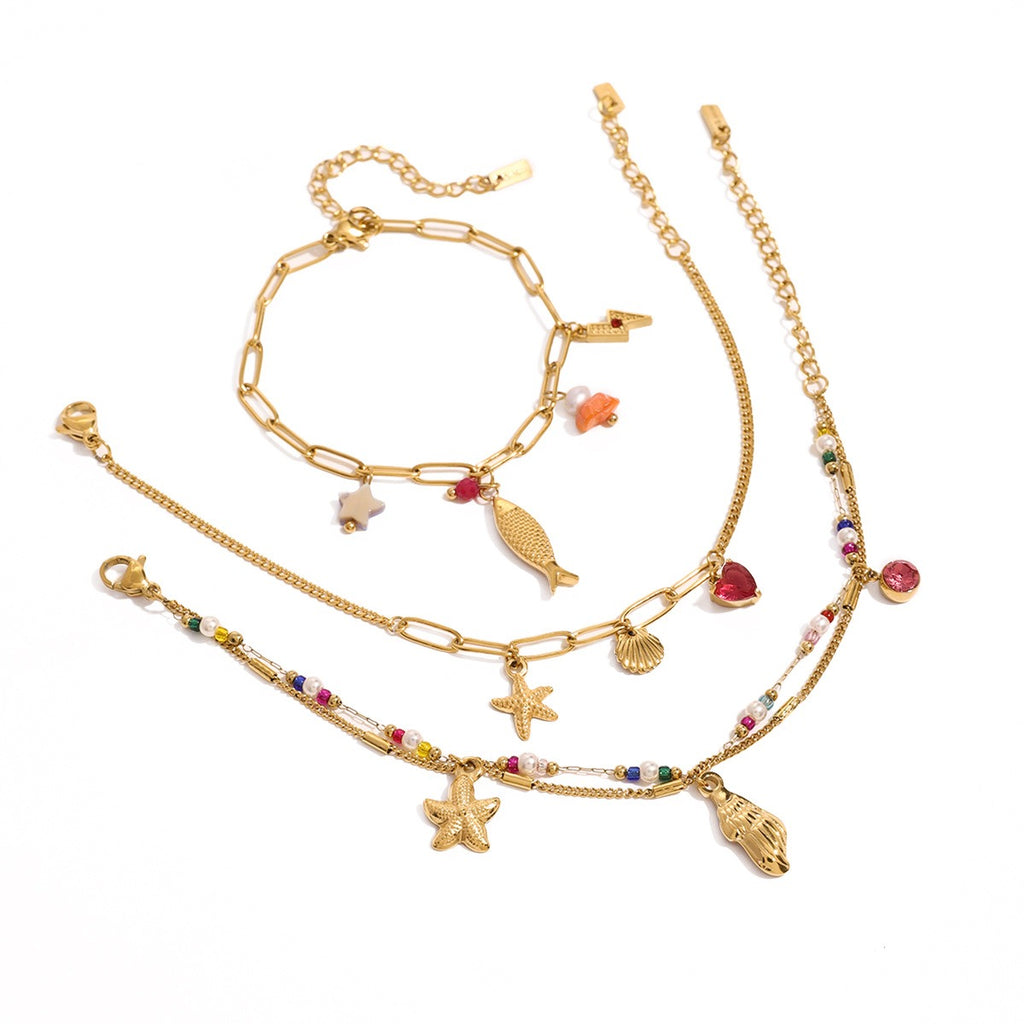 18K Gold Personalized Chain Bracelet — Stainless Steel