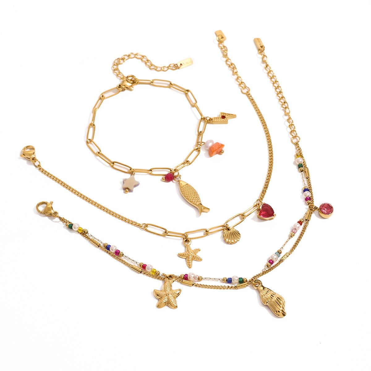 18K Gold Personalized Chain Bracelet — Stainless Steel