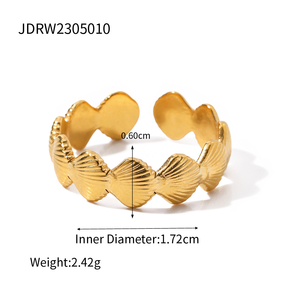 18K Gold-Plated Sculptural Stainless Steel Ring Collection