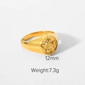18K Gold-Plated Stainless Steel Love Ring
