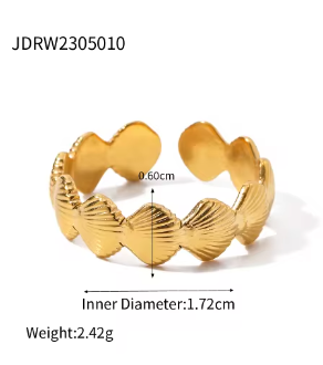 18K Gold-Plated Sculptural Stainless Steel Ring Collection