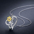 Delicate Sunflower Pendant Necklace — 925 Sterling Silver