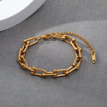 18K Gold-Plated Stainless Steel Chain Bracelet