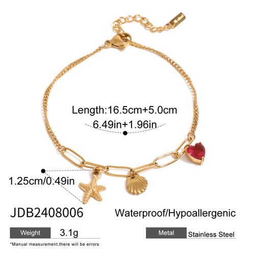 18K Gold Personalized Chain Bracelet — Stainless Steel