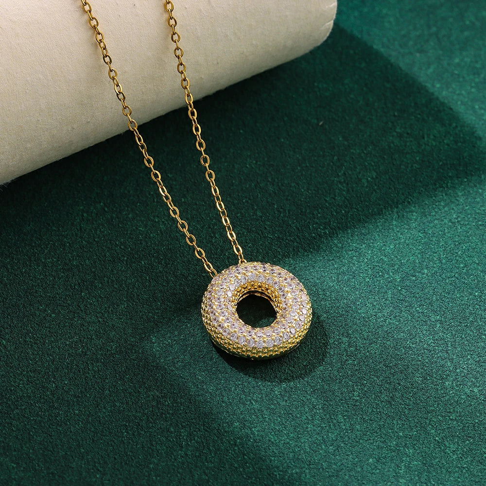 Bubble Crystal Letter Necklace