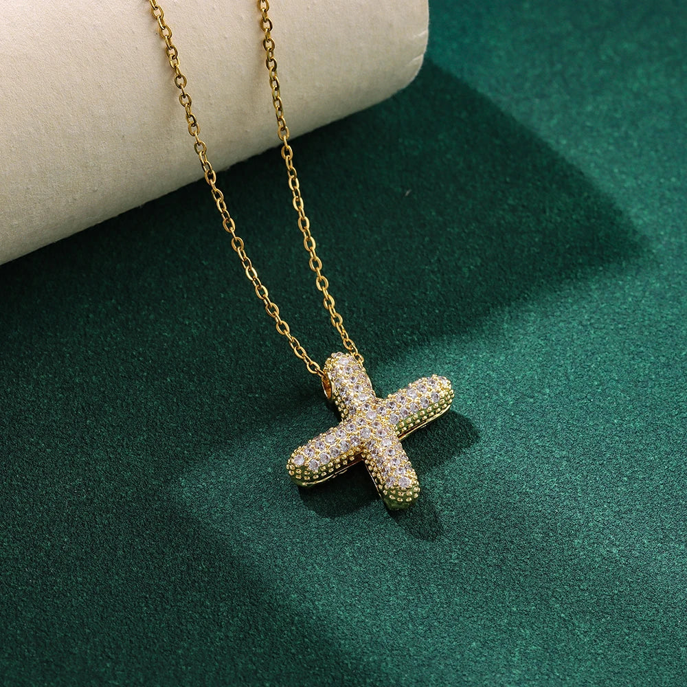 Bubble Crystal Letter Necklace