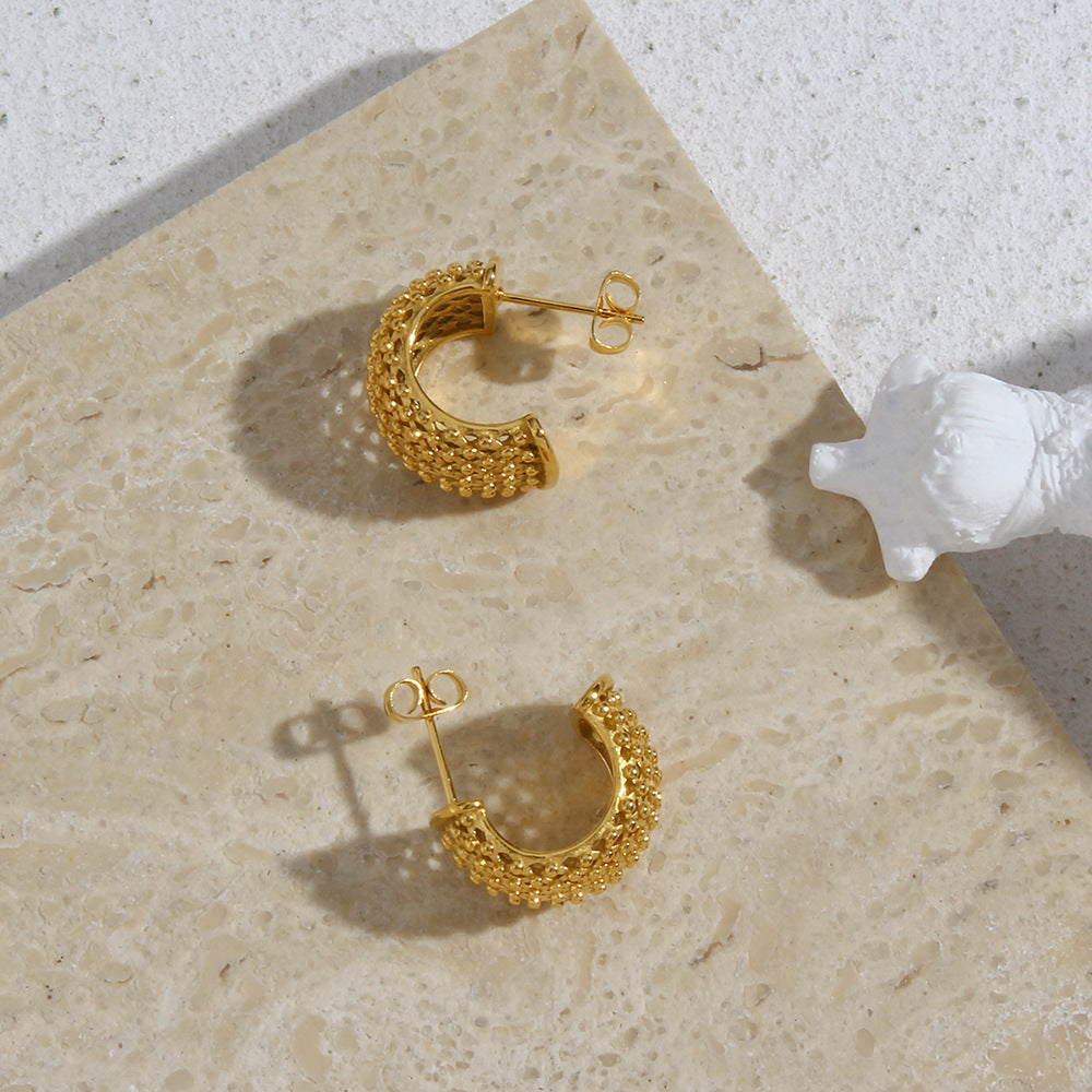 Minimalist Drop Earrings — 18K Gold-Plated Stainless Steel