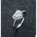 Bague coeur argent 925 sterling romantique cadeau femme Mezyena