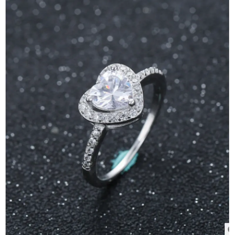 Bague coeur argent 925 sterling romantique cadeau femme Mezyena