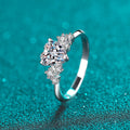 925 Sterling Silver Heart Moissanite Ring