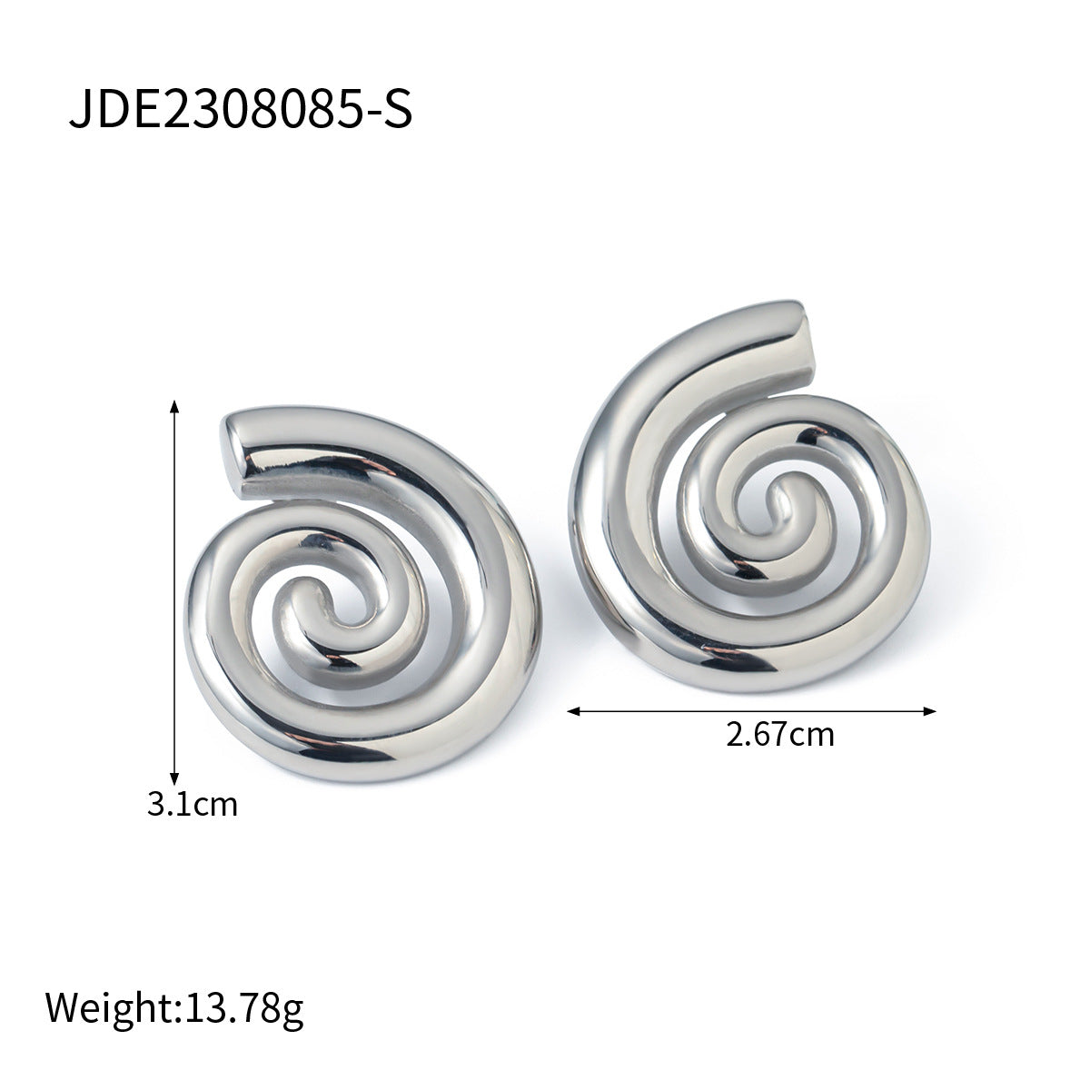 Textured Twisted Hoop Earrings — 18K Gold Stainless Steel