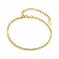 18K Gold Blade Chain Bracelet — Stainless Steel
